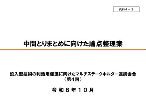 資料4-2 事務局資料(中間とりまとめに向けた論点整理案) の表紙