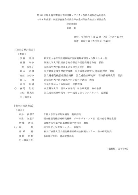委員名簿［123KB］