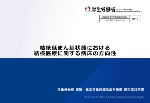 【資料２】結核低まん延状態における結核医療に関する病床の方向性［PDF形式：1.1MB］