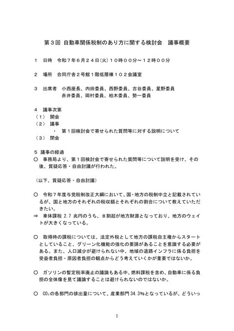 議事概要