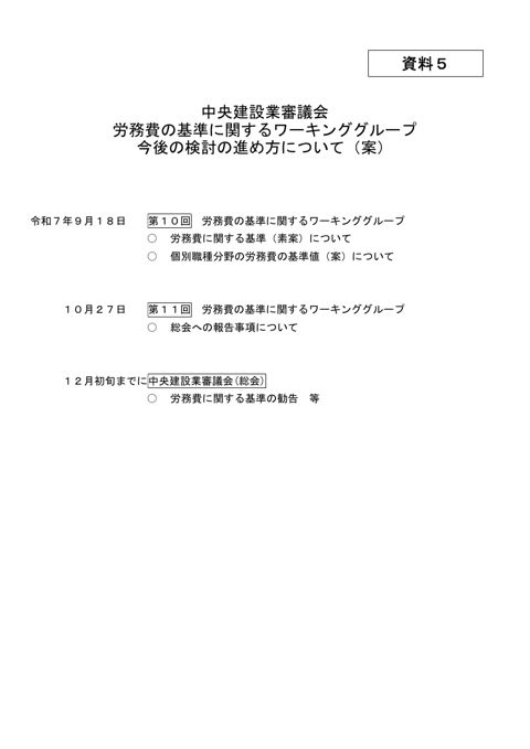 資料５ 今後の検討の進め方について（案）