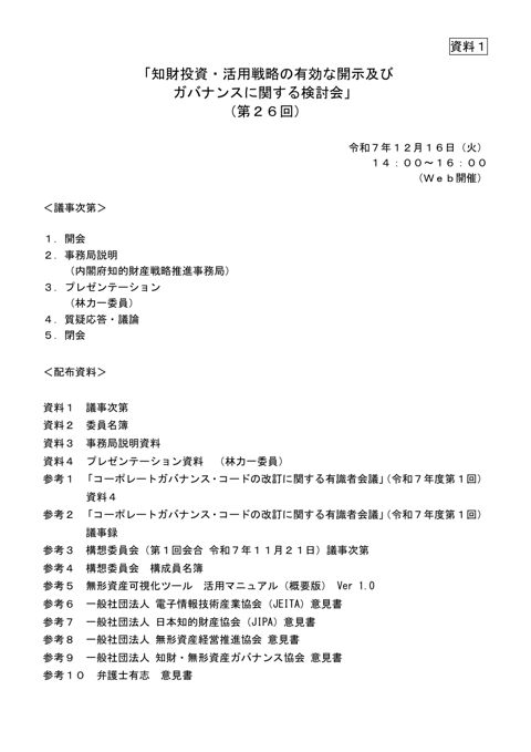 議事次第