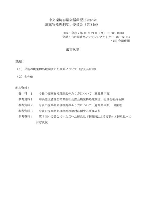 【議事次第】