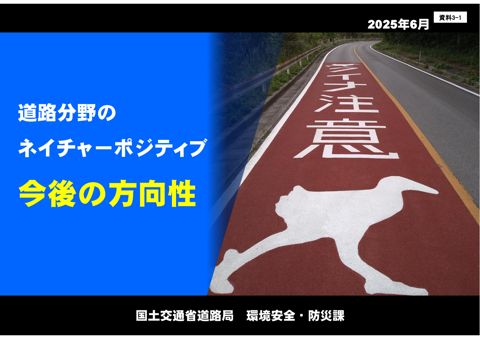 資料３－１：道路分野のネイチャーポジティブ 今後の方向性