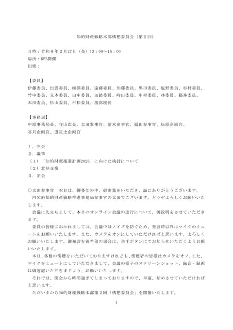 議事録 の表紙