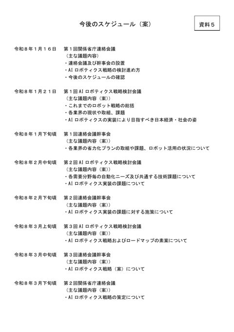 今後のスケジュール（案）