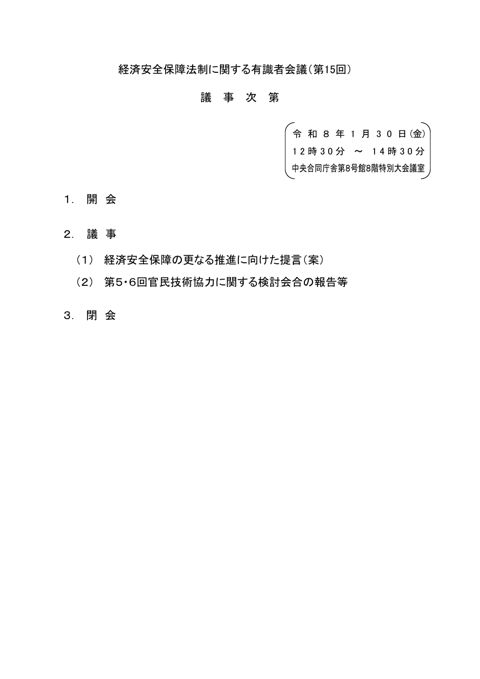 議事次第