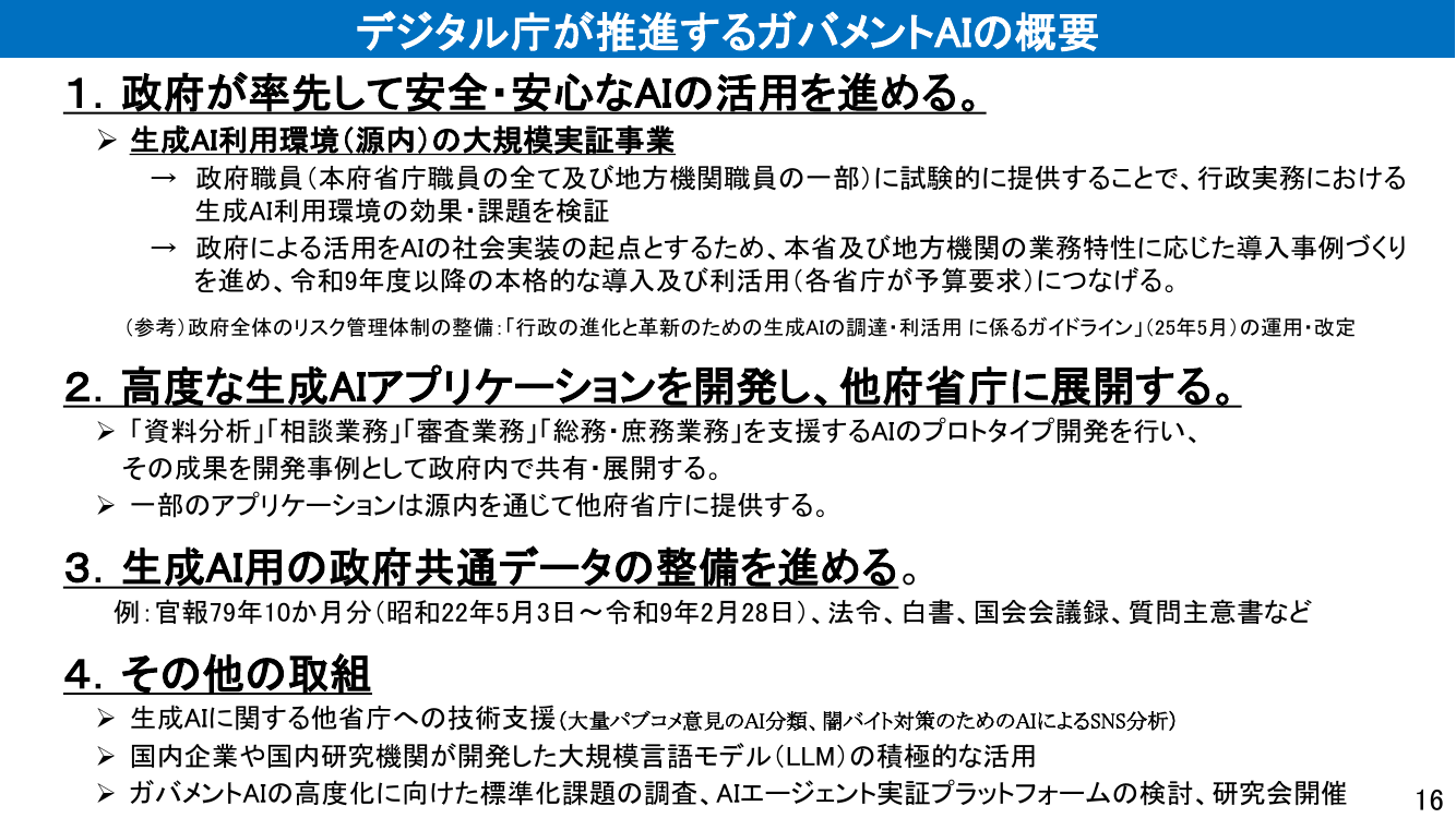生成AI用の政府共通データ整備 資料スライド