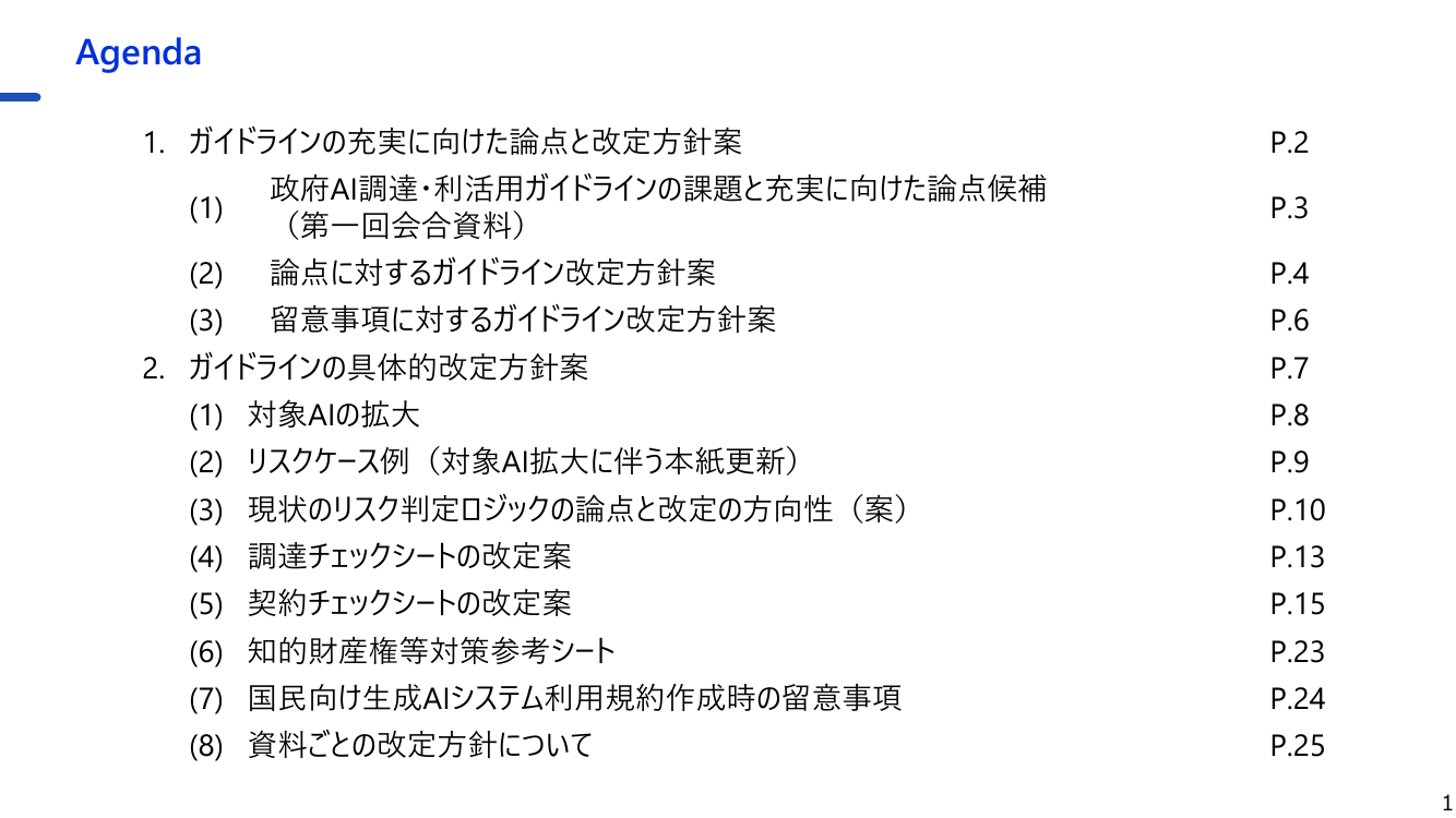 第2回 生成AIの調達・利活用に係るガイドライン 資料スライド 2枚目