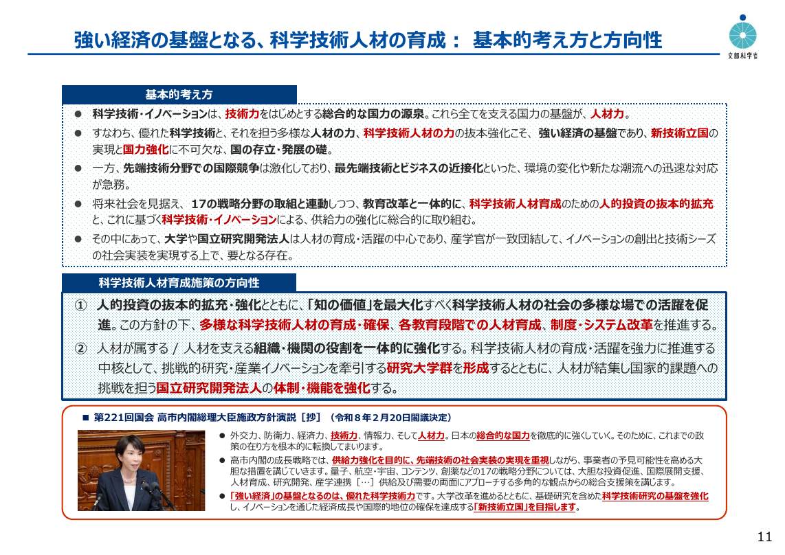 科学技術・イノベーション政策と教育改革 該当資料スライド 3枚目
