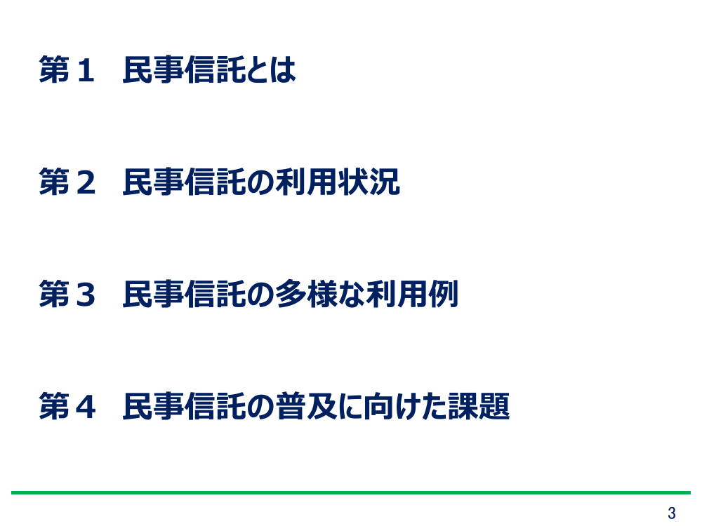 第2回 民事信託・成年後見制度の利用促進 資料スライド 3枚目