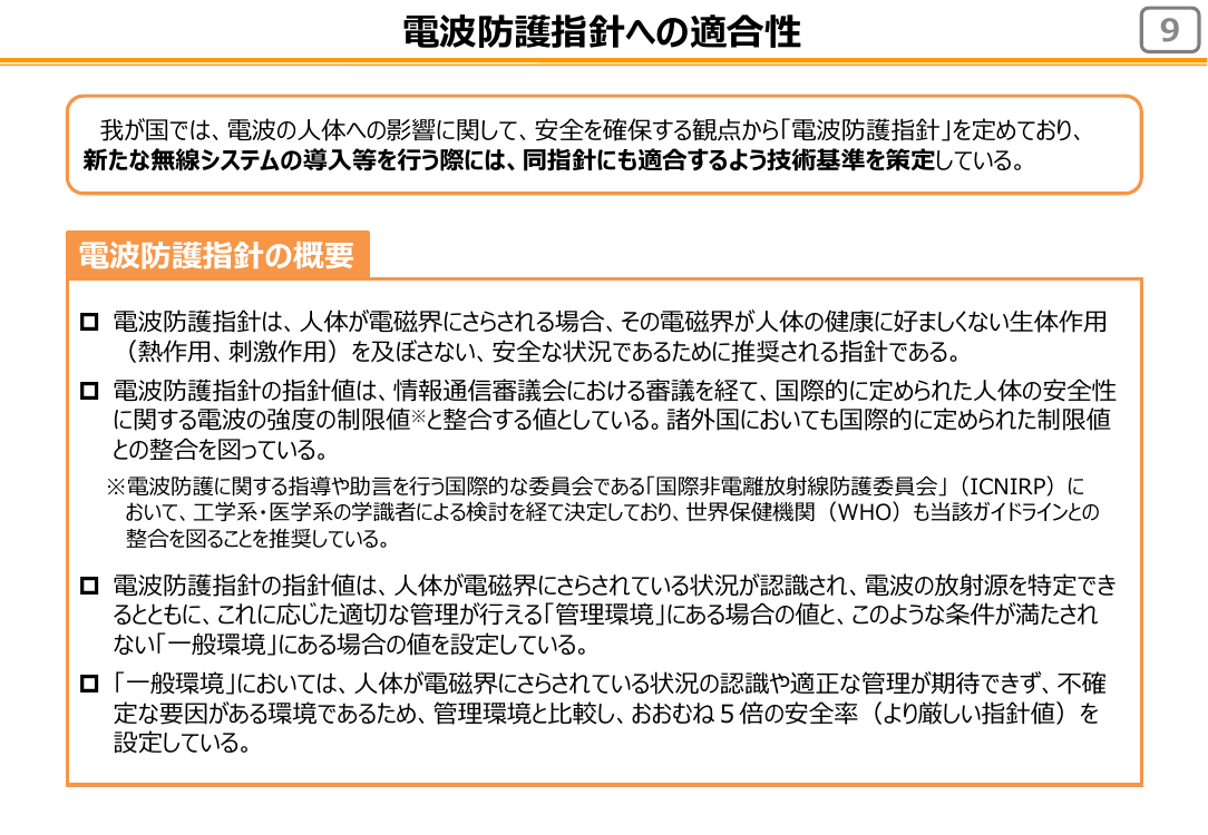 5.7GHz帯ワイヤレス電力伝送システムの技術基準緩和検討 該当資料スライド 10枚目