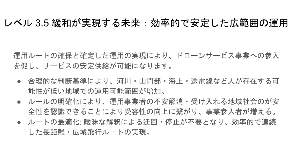 第7回 ドローン規制緩和および環境整備 資料スライド 10枚目