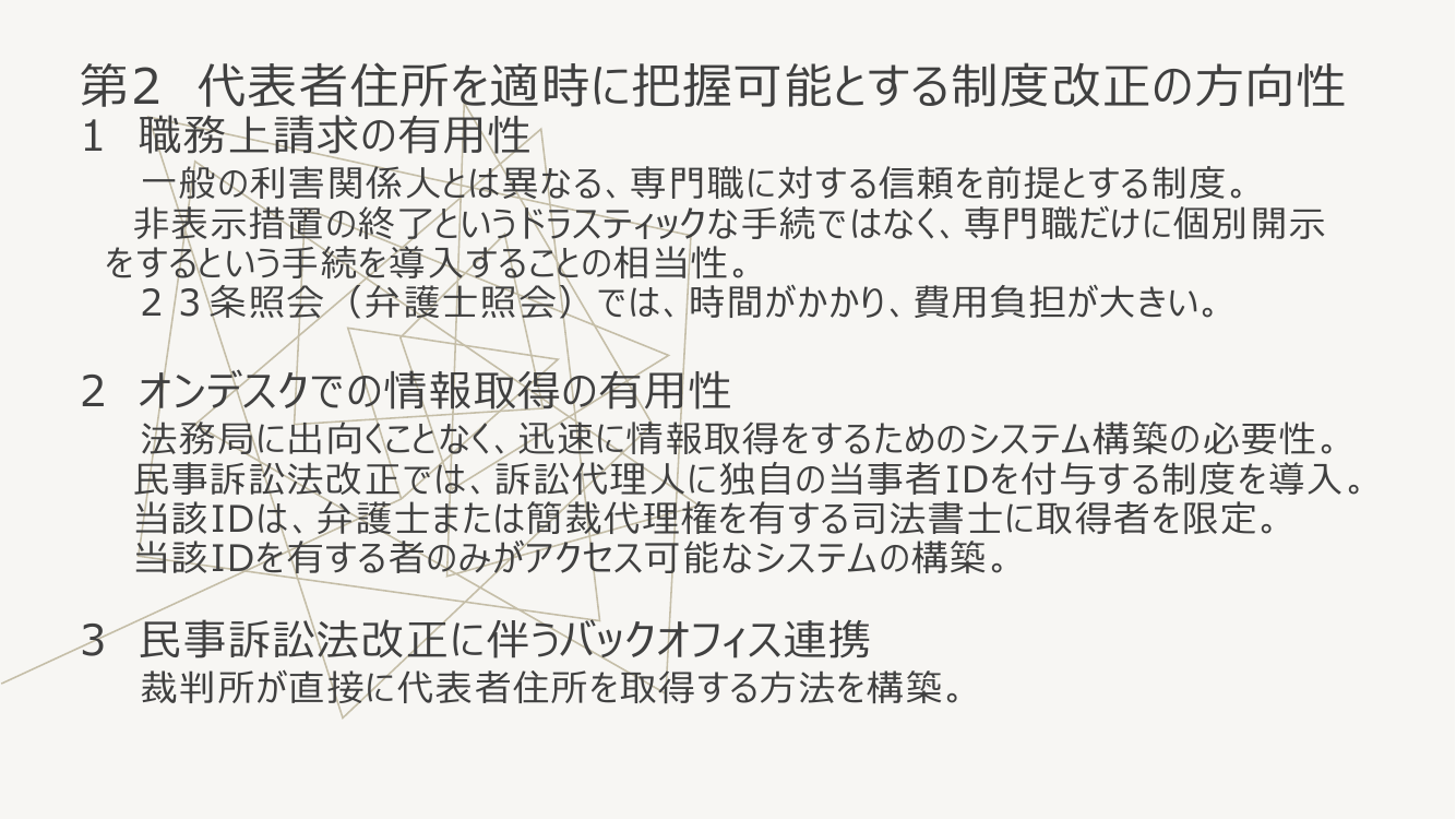 利害関係人による附属書類閲覧請求の合理化 資料スライド
