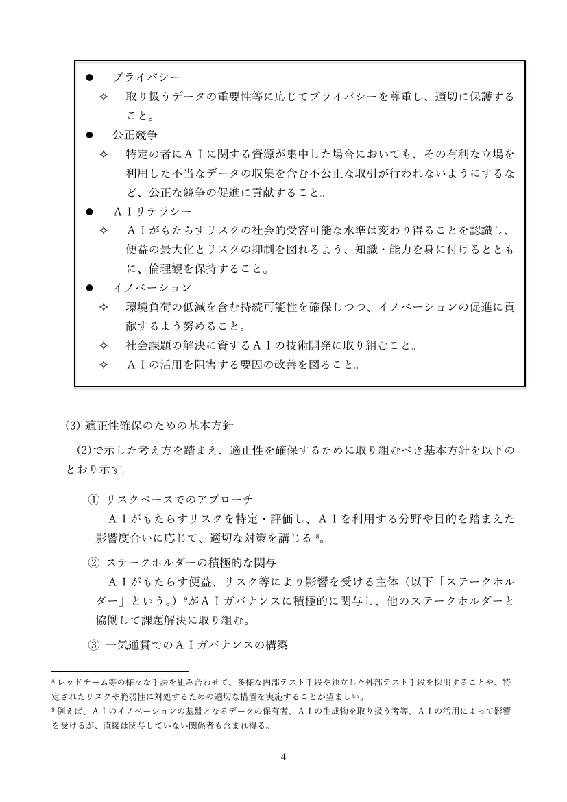 適正性確保のための基本方針