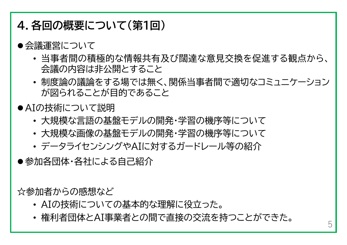 AIと著作権に関する関係者ネットワーク 資料スライド