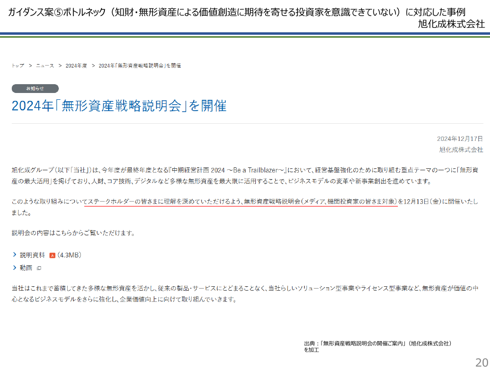 価値創造を加速する知財・無形資産経営ガイダンス 該当資料スライド 9枚目