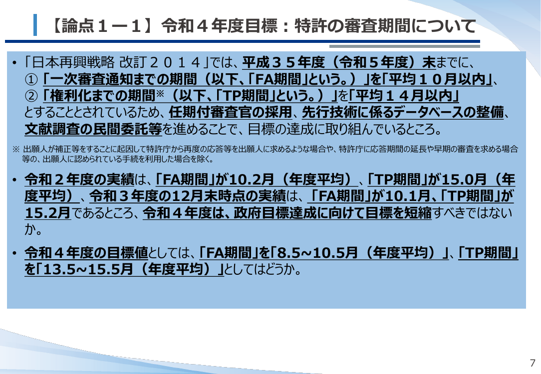 第17回 審査の迅速化と目標管理 資料スライド 3枚目