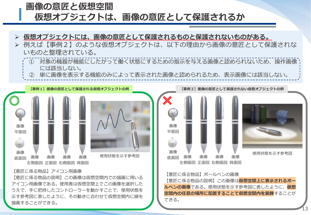 第16回 仮想空間におけるデザイン保護制度の整備 資料スライド 10枚目