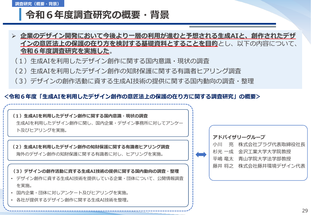 第19回 生成AIと意匠制度の対応検討 資料スライド 4枚目