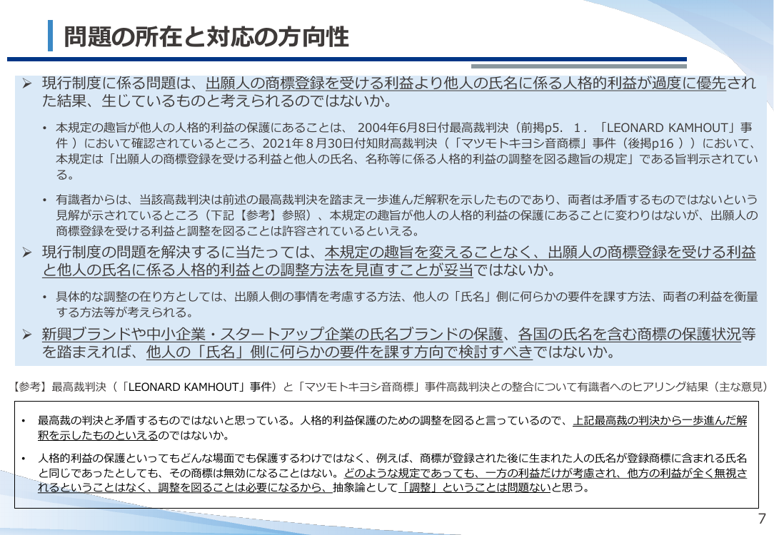 第9回 他人の氏名を含む商標の登録要件緩和 資料スライド 8枚目