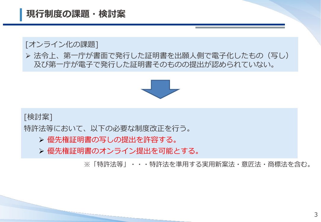 第47回 優先権証明書のオンライン化 資料スライド 4枚目