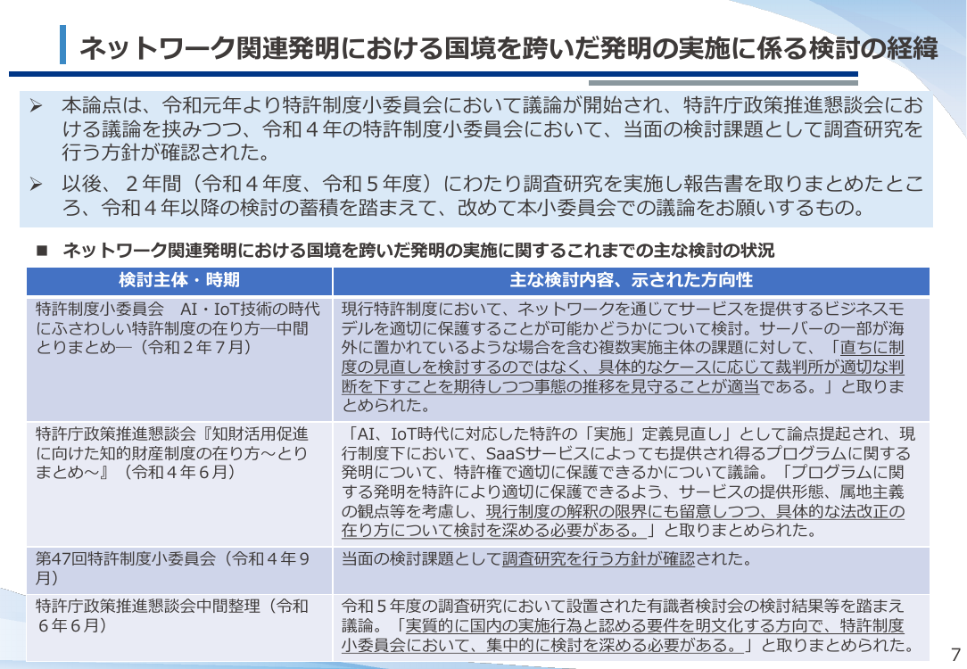 第50回 ネットワーク関連発明の権利保護 資料スライド 6枚目