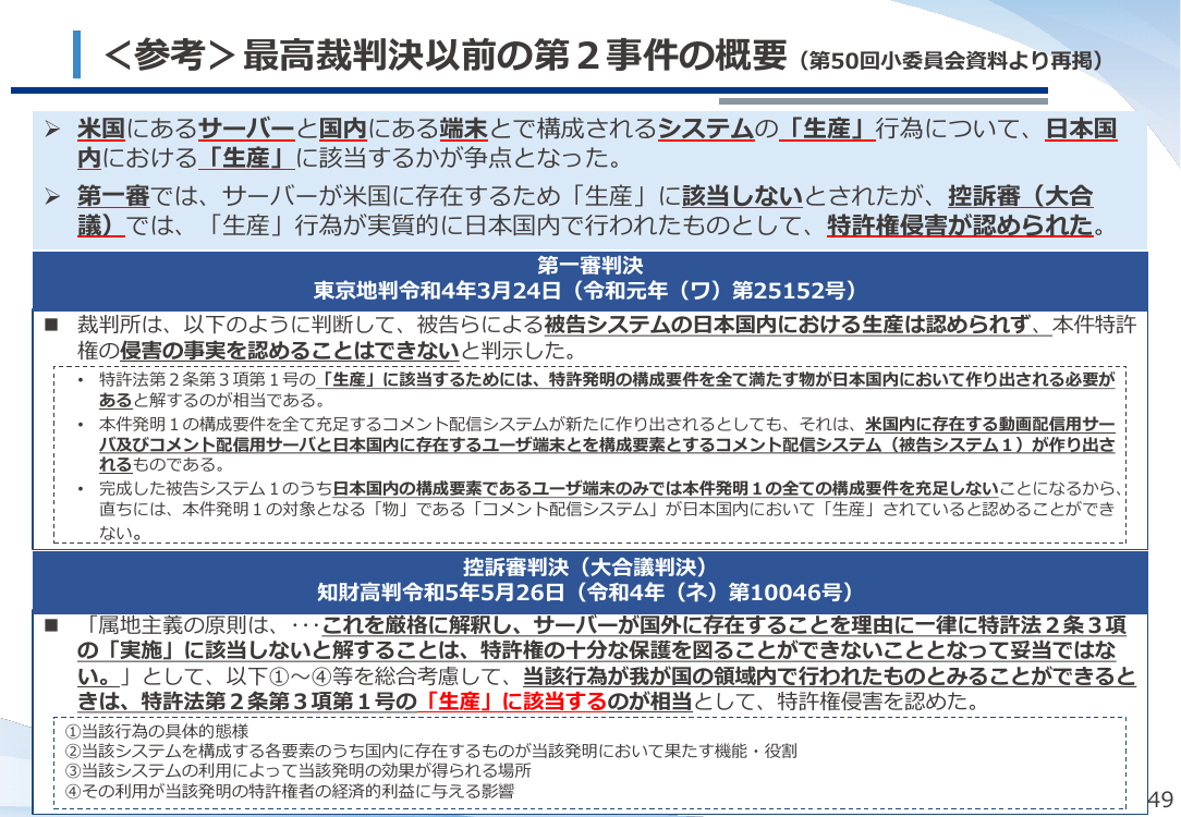 第53回 ネットワーク関連発明の権利保護に向けた制度整備 資料スライド 5枚目