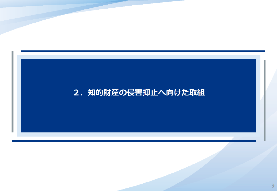 第55回 適切な知的財産取引のための独占禁止法上の指針の策定 資料スライド 10枚目