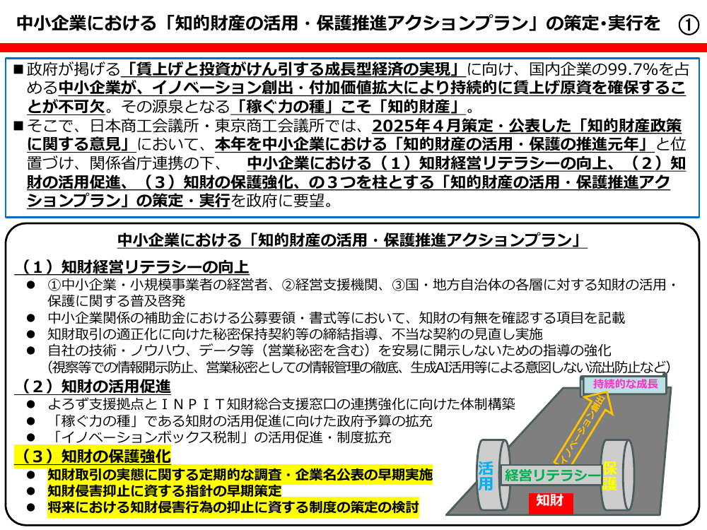 中小企業等における知財活用推進・侵害抑止策 資料スライド