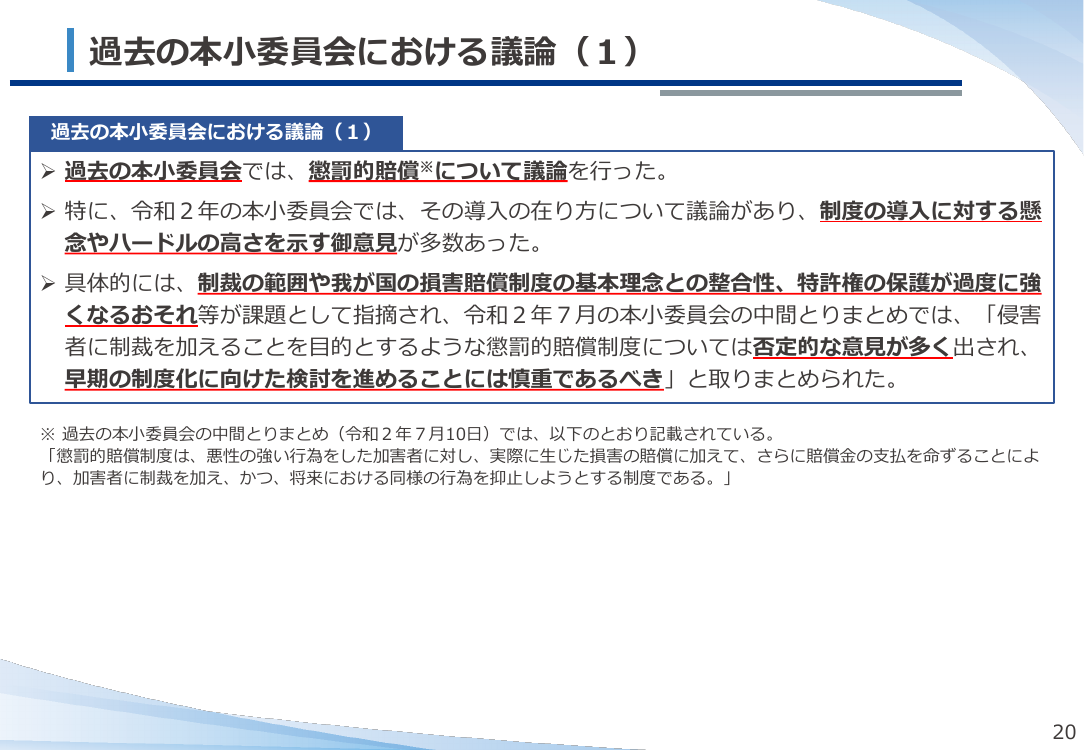 第57回 特許権侵害の民事救済・証拠収集手続の検討 資料スライド 10枚目
