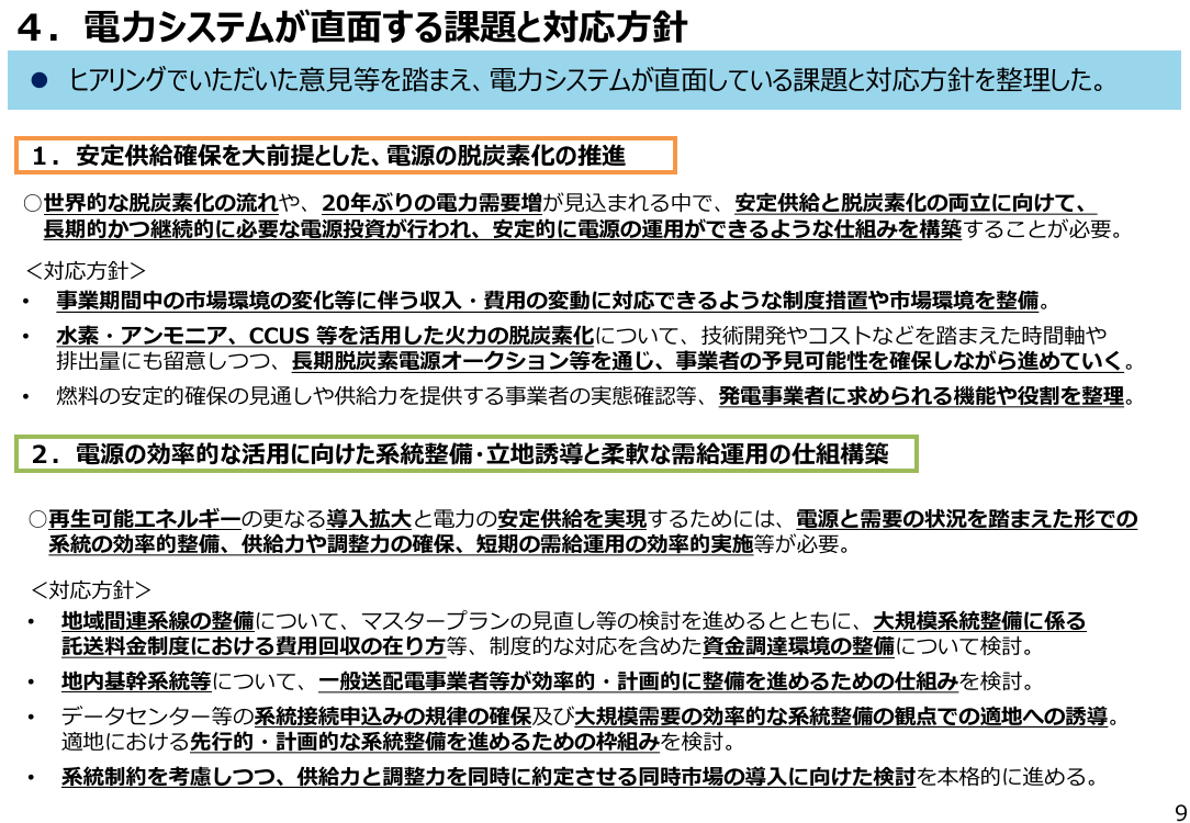 第85回 電力システム改革の検証結果と今後の方向性の取りまとめ 資料スライド 9枚目