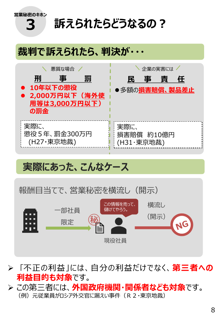 第24回 従業員向け営業秘密啓発資料の作成・公表 資料スライド 9枚目