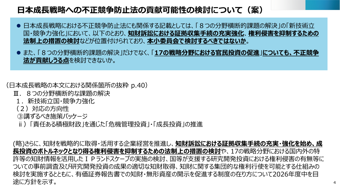第29回 営業秘密の保護強化に向けた規律および証拠収集手続の在り方の検討 資料スライド 1枚目