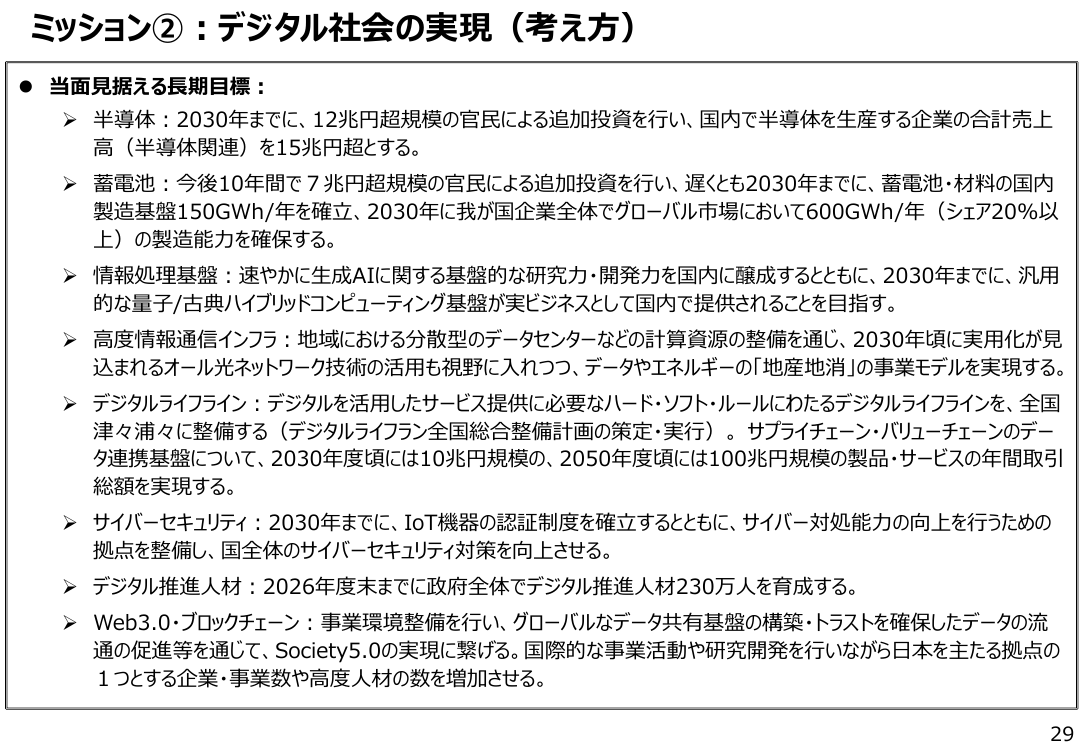 ミッション②：デジタル社会の実現（考え方）