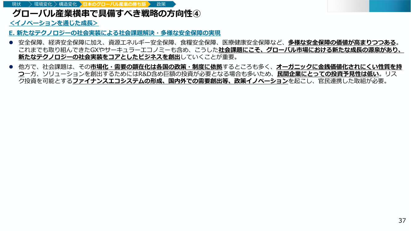 グローバル産業横串で具備すべき戦略の方向性④