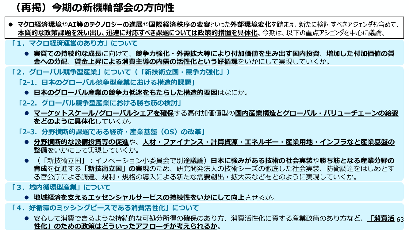 (再掲) 今期の新機軸部会の方向性
