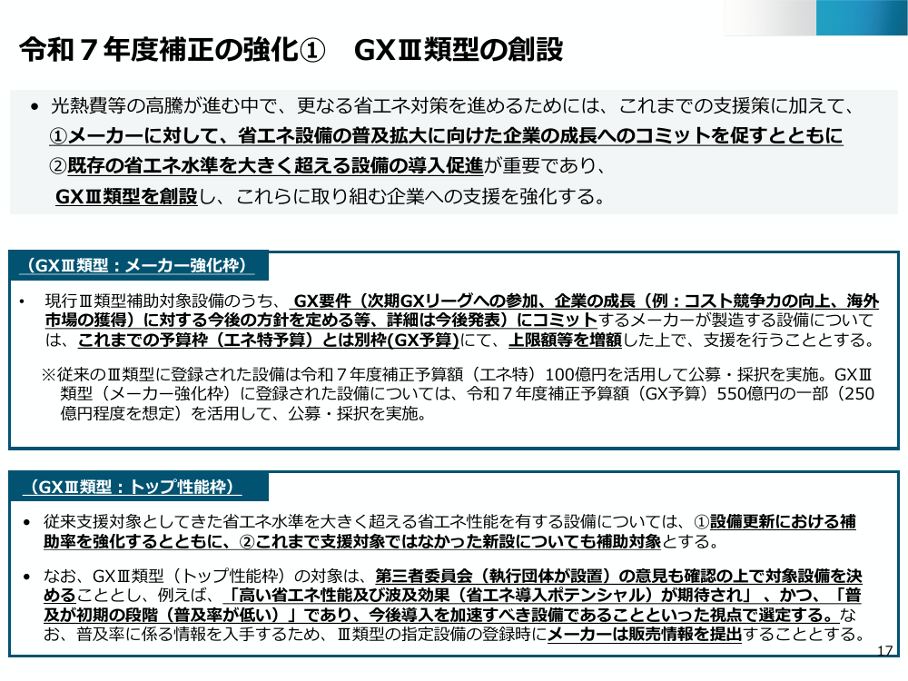 省エネ・非化石転換設備更新支援 該当資料スライド 5枚目