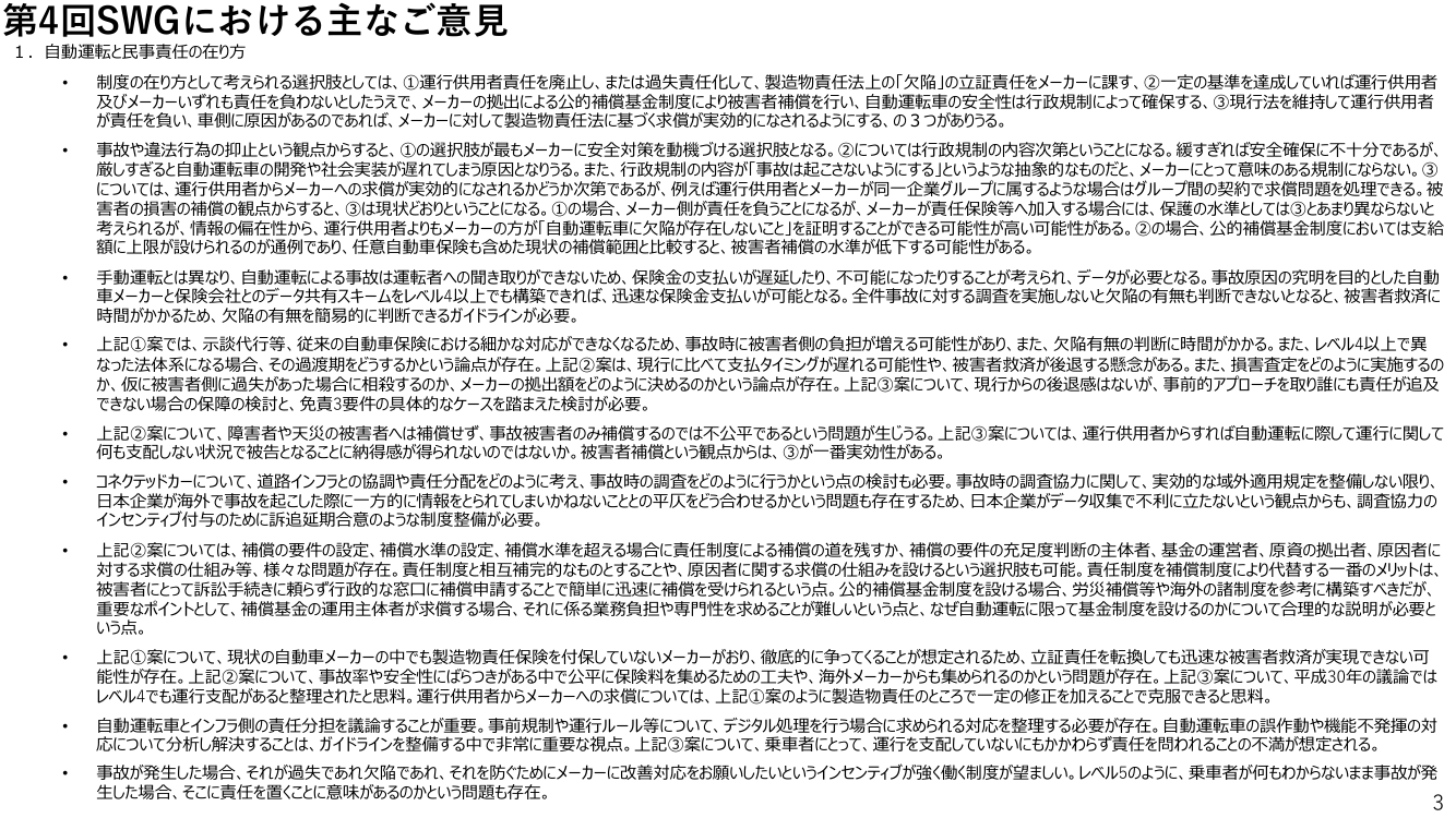 第5回 自動運転の損害賠償・責任分配ルール 資料スライド 2枚目