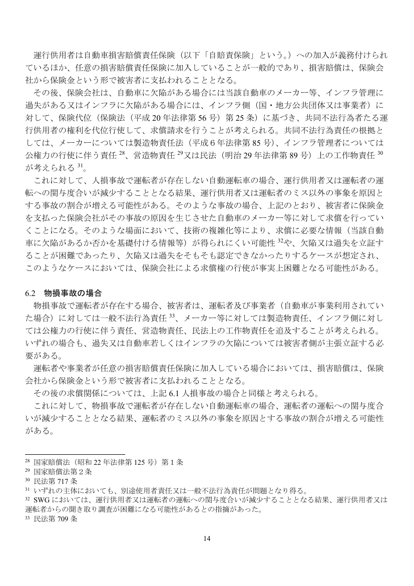 自動運転の損害賠償・責任分配ルール 資料スライド