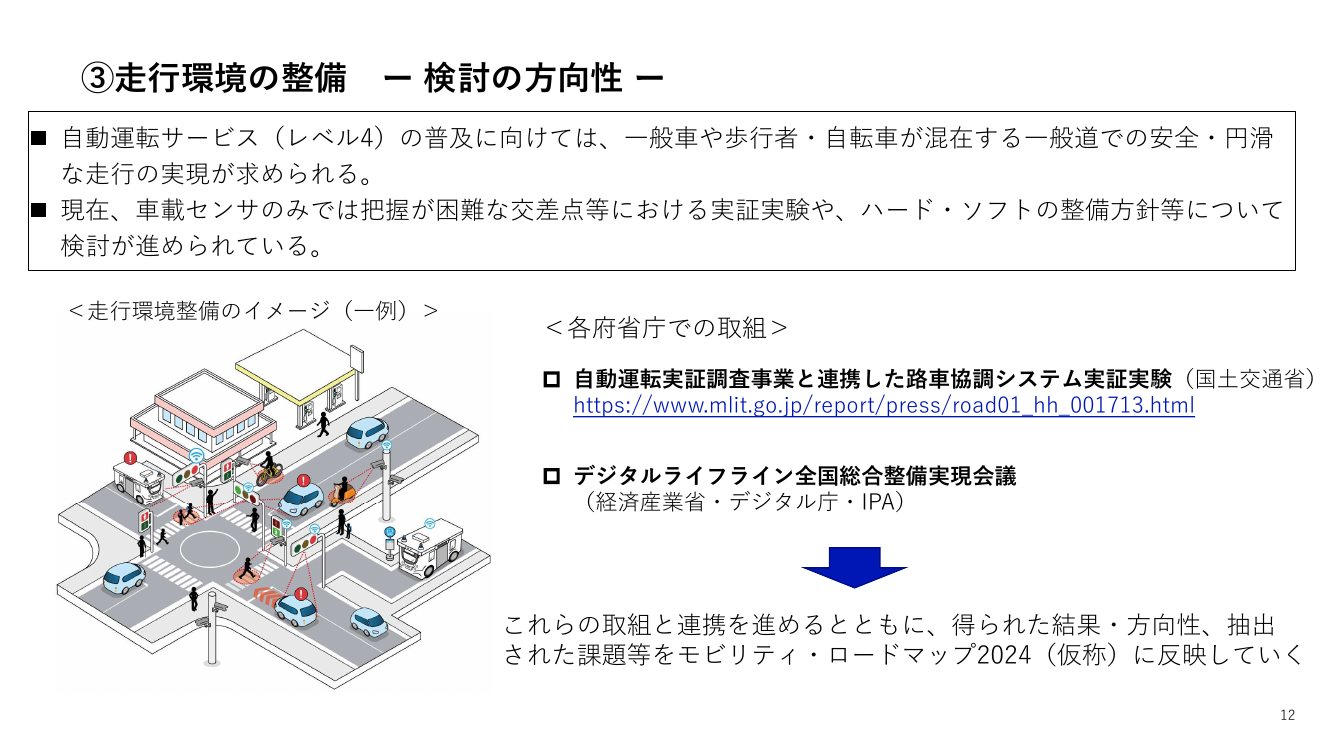 第1回 自動運転サービス支援道（デジタルライフライン）の整備 資料スライド 2枚目