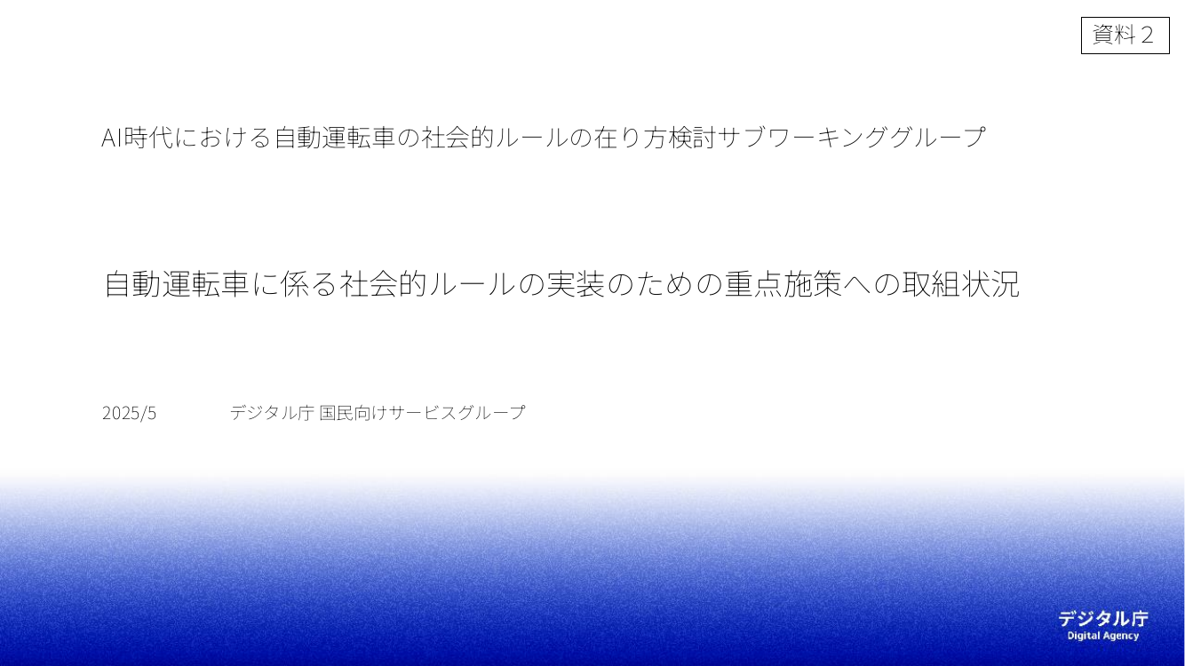 第10回 ドローン航路の整備・ルール策定 資料スライド 2枚目