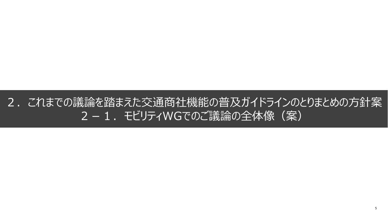 交通商社機能の確立・ガイドライン 資料スライド