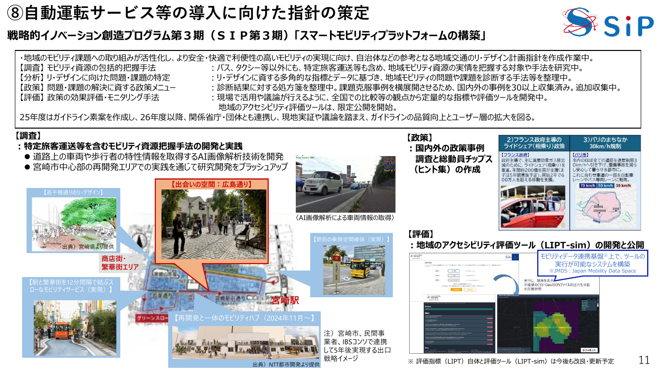 自動運転サービス導入指針の策定(SIP) 資料スライド