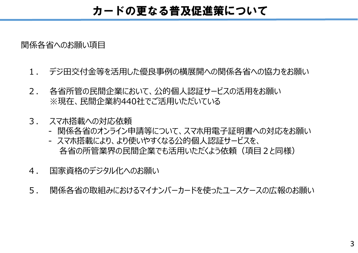 第4回 公的個人認証サービス等の利活用促進 資料スライド 1枚目