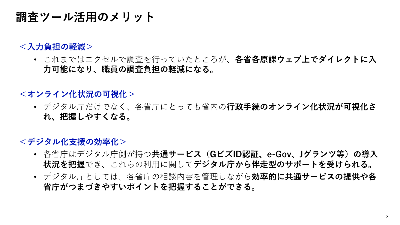 第1回 行政手続の棚卸調査 資料スライド 4枚目