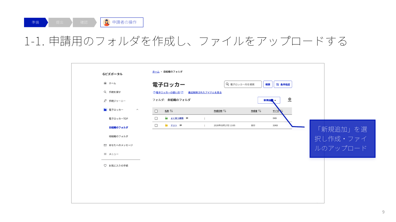 電子ロッカー 該当資料スライド 9枚目