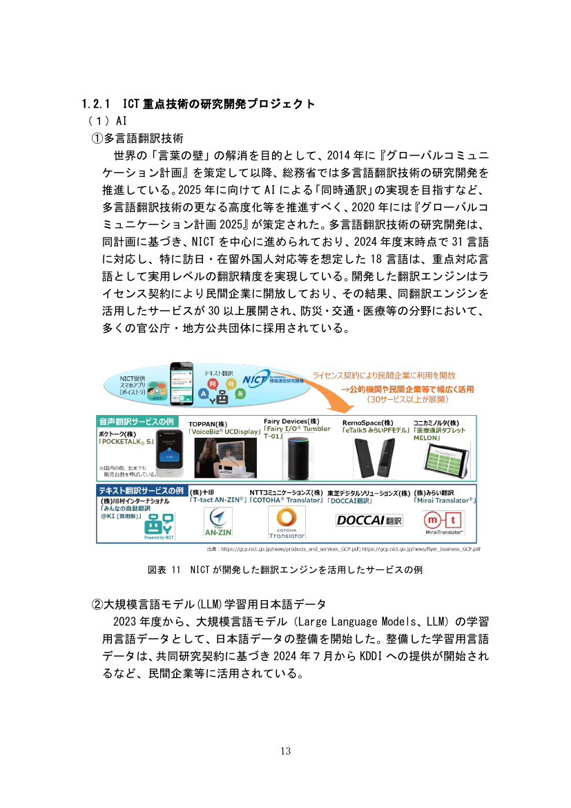 AI・コミュニケーション技術の研究開発 資料スライド