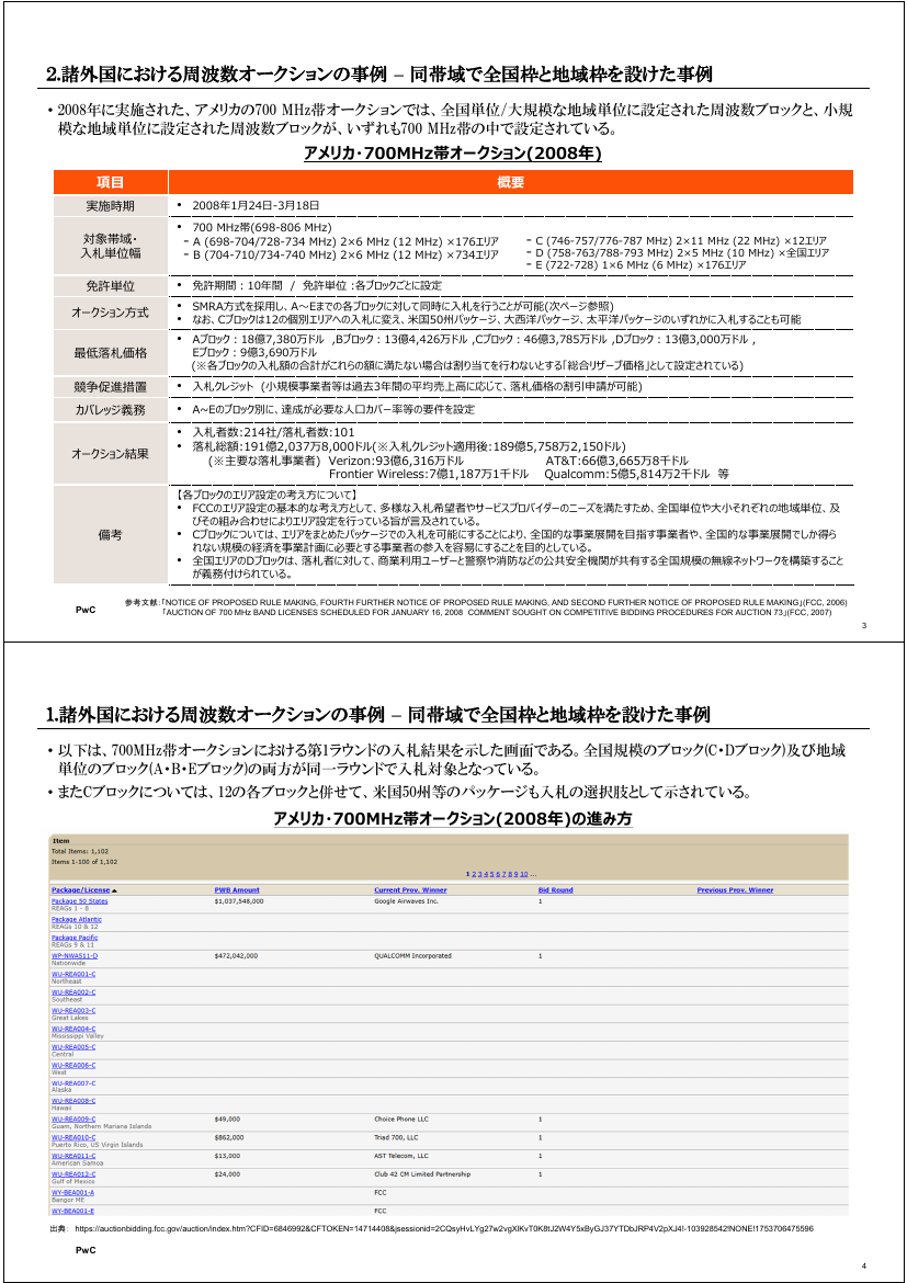 第55回 26GHz帯における価額競争による周波数割当 資料スライド 7枚目