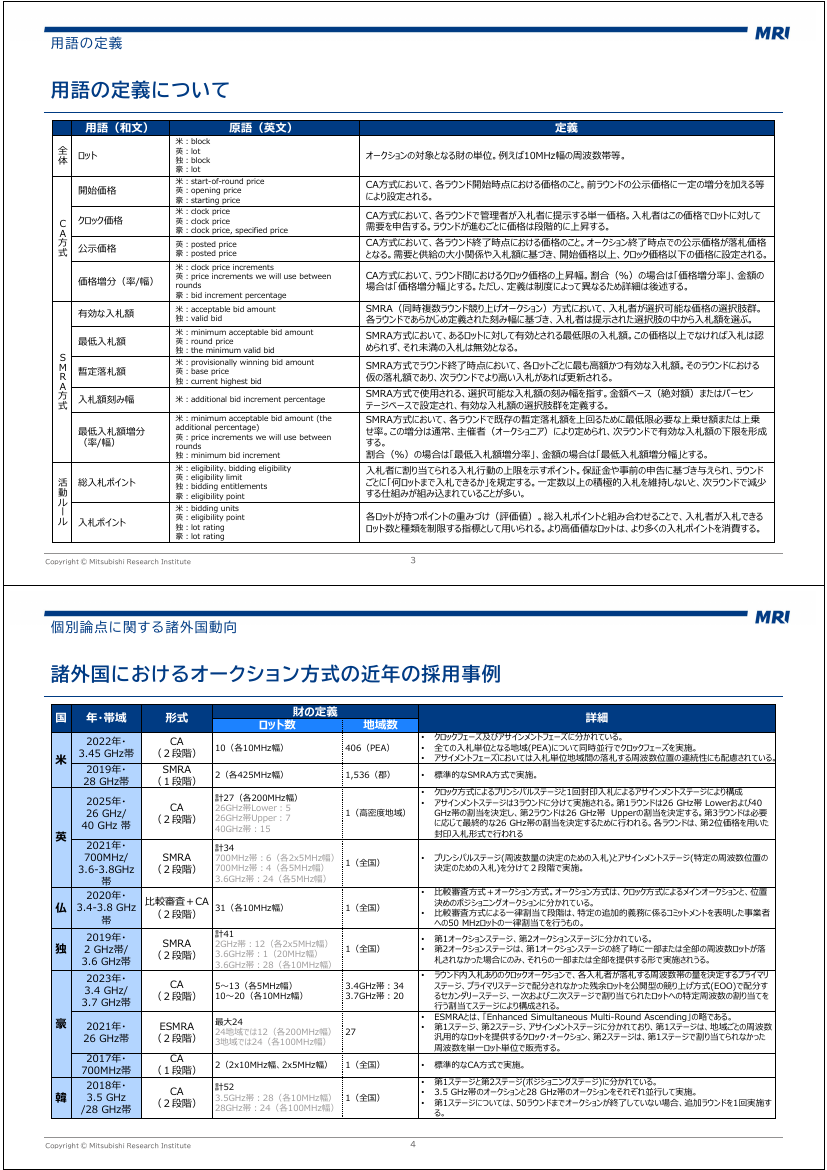 第55回 26GHz帯における5G割当と価額競争の実施 資料スライド 8枚目